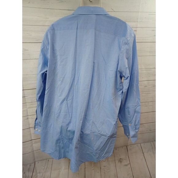 JF J. Ferrar SLIM FIT Blue Dress Shirt Men XXL 18-18 1/2  34/35 - Picture 4 of 8